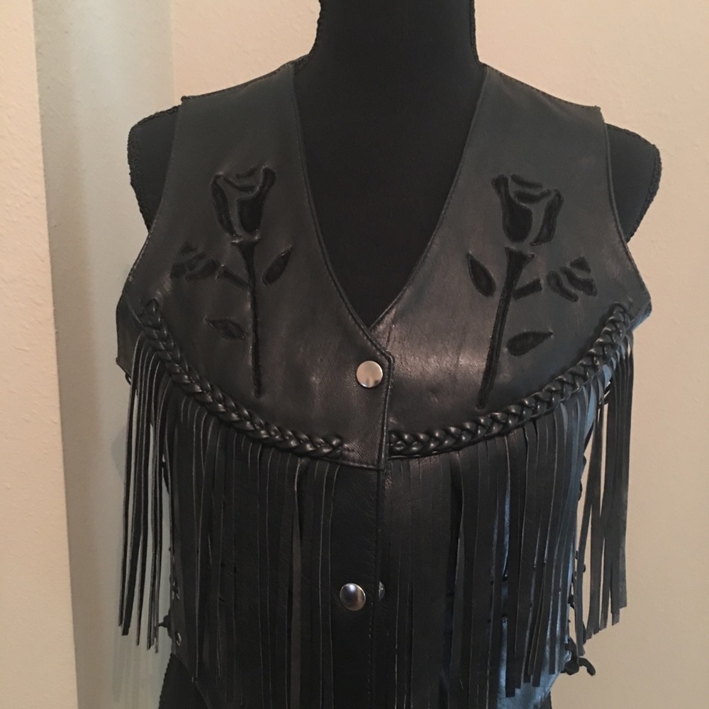 Women’s vintage leather vest